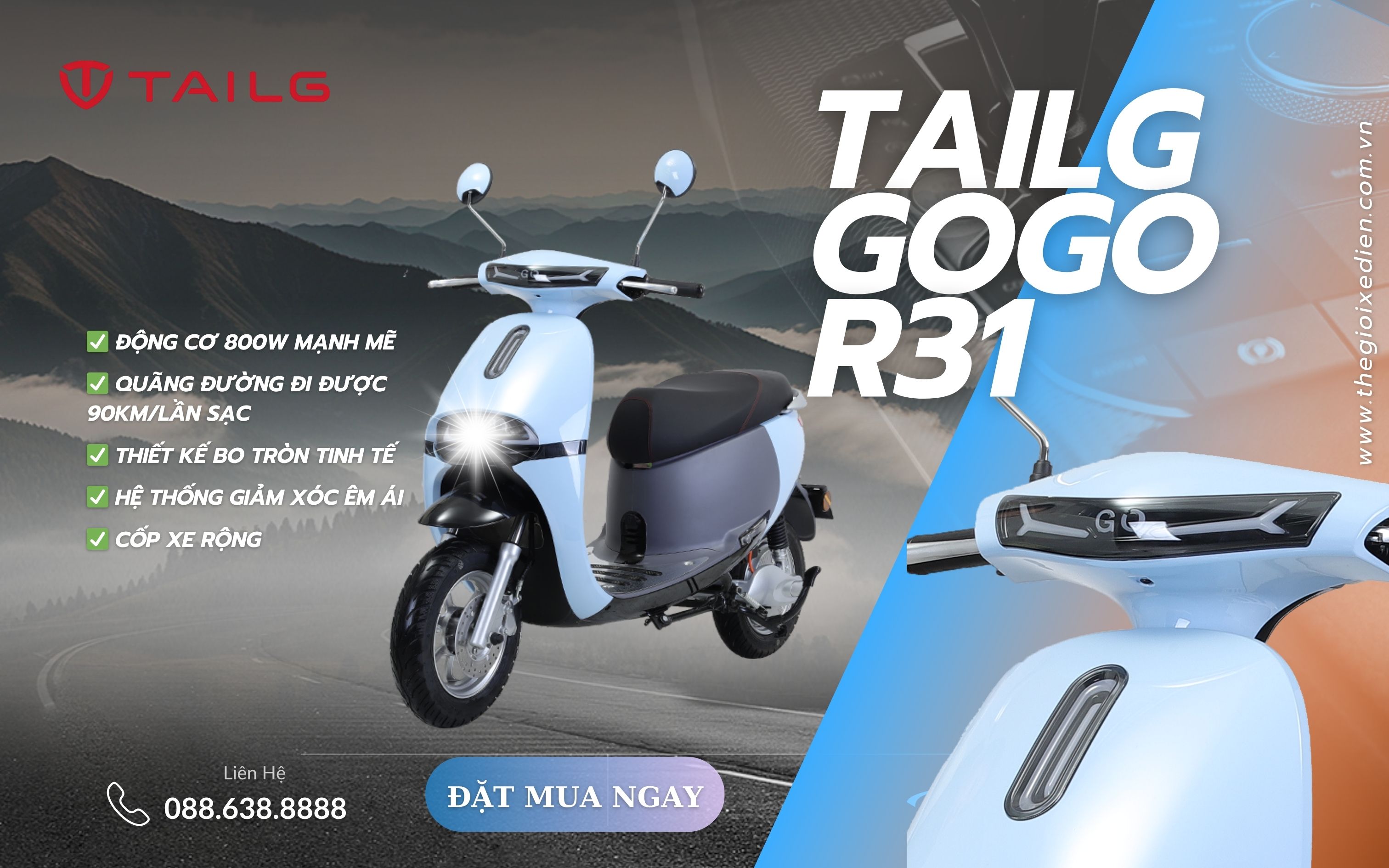 Trải nghiệm xe máy điện Tailg 2025: Dòng xe dành cho giới trẻ hiện đại Trải nghiệm xe máy điện Tailg 2025: Dòng xe dành cho giới trẻ hiện đại