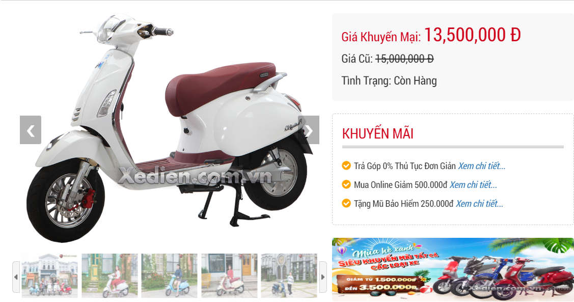 Xe Điện Vespas Nioshima F1 2019